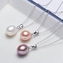 Wholesale 100pcs/lot HOT CHEAP 7-9mm Big Size Rice Shape Real Freshwater Pearl Pendant Jewelry Nice Party Wedding Gift 2024 - buy cheap