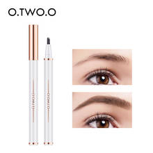 O.TWO.O Eyebrow Tattoo Pen 3 Fork Tip Waterproof Eyebrow Pencil Cosmetics Long Lasting Makeup Natural Dark Brown Liquid Brow Pen 2024 - buy cheap