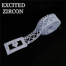 EXCITED ZIRCON Fashion Exquisite Luxury Luxury Hot Belt Belt Chain Sexy Rhinestone Crystal Hollow Love Belt Jewelry Accessories 2024 - buy cheap