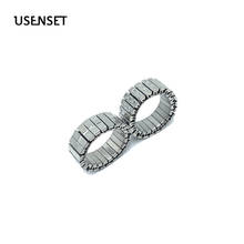 USENSET New Brand Men's Ring Stainless Steel Adjustable Wedding Rings Punk Jewelry Wholesale 2020 2024 - buy cheap