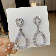 AINAMEISI 2021 New Fashion Rhinestone Drop Earrings Jewelry Trend High Quality Zircon Paved Earrings Ladies Earrings 2024 - buy cheap