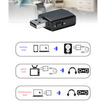 Receptor e transmissor de áudio 3 em 1, bluetooth 5.0, usb 3.5mm, aux, jack rca, estéreo, sem fio, adaptador de música para tv, pc, música no carro 2024 - compre barato