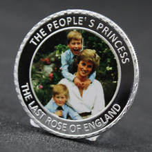 UKCelebrity Souvenir Coin Decorative Princess Diana Silver Plated Metal Coins Exquisite Holiday Gifts 2024 - buy cheap
