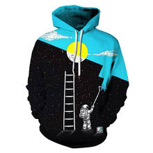 2020 latest Plus size Pullover Novelty Streetwear Male Hooded Jacket Colorful Stairs Oil Paint Wolf Printed Hoodies Men 3D Sweat 2024 - buy cheap