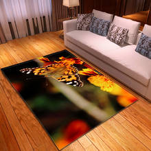 3D Butterfly pattern carpets for living room bedroom dining room mats kid rooom play Area rugs Cartoon dream soft large carpet 2024 - buy cheap