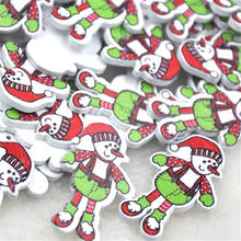 New 50pcs Mix Snowman Christmas Wood Scrapbooking Sewing Button WB319 2024 - buy cheap