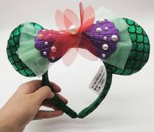 NEW Mermaid Minnie Ear green Headband  PLUSH DOLL 2024 - buy cheap