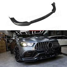 Dry Carbon Fiber / FRP Front Bumper Lip Spoiler For Mercedes Benz AMG GT50 GT53 GT43 2019 2020 B Style Head Extension Chin 2024 - buy cheap