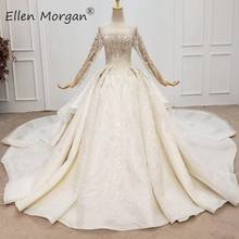 Luxury Lace Ball Gowns Wedding Dresses for Women Saudi Arabia Elegant Princess Off the Shoulder Sparkly Beaded Bridal Gowns 2020 2024 - buy cheap