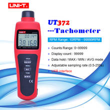 Tablete ut372 tacômetros sem contato, alcance de 10 ~ 99999 max/min/avg distância de teste 5 ~ 20cm interface usb desligamento automático 2024 - compre barato