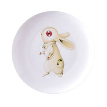 Креативная керамическая тарелка с изображением животного кролика, фарфоровая тарелка, тарелка из костяного фарфора 2024 - купить недорого
