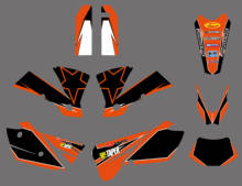 Новый стиль 0430 команда графика и фоны наклейки для KTM EXC 125 200 250 300 400 450 525 2004 2024 - купить недорого