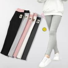 2019 Kids Leggings Autumn Girls Leggings Children Cute Stretchy Warm Trousers Bottoms Candy Color Girls Pants 2024 - buy cheap