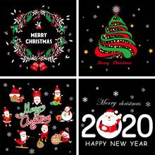 New Year Decoration Window Sticker Christmas Glass Sticker Wall Sticker Adhesive Window Film Christmas Tree Decorations For Home 2024 - buy cheap