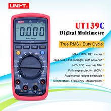 UNI-T UT139C Digital Multimeter True RMS Auto Range Voltmeter Handheld Tester 6000 Count Temperature transistor+Gift 2024 - buy cheap