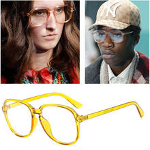 Feishini óculos de armação grande e transparente, armação de óculos feminino com armação transparente de lentes para miopia nerd e chá 2024 - compre barato