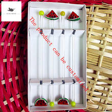 4pcs Coffee Muddler Fruit watermelon head glass Stirring Sticks Cocktail Long Handle Stir Rod Drinks Muddlers Bar Swizzle Sticks 2024 - buy cheap