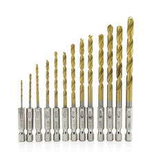 13pcs Titanium HSS Hex Shank Quick Change Cobalt Drills Bit Kit 1.5-6.5mm 2024 - buy cheap