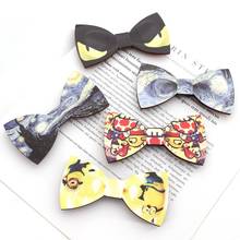 Wood Bow Tie Mens Wooden Bow Ties Party Business Butterfly Cravat Party Ties for Men Wood Ties Women Kids 2024 - buy cheap
