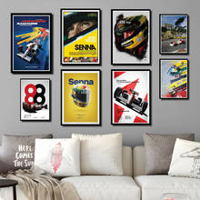 Perfect JL Poster And Prints Hot Ayrton Senna F1 Formula World Champion Wall Art Painting Modern Home Decor wall stickers 2024 - buy cheap