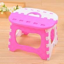 Bright Pink Folding Stool Plastic Light Pink Stools Children Step Ottoman Home Furniture For Kid Sitting Picnic Children Stools 2024 - buy cheap