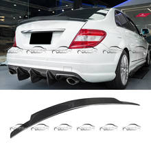 Car Styling Real Carbon Fiber Rear Trunk Lip Wings Spoiler for Mercedes Benz W204 C Class CN(Origin) 2024 - buy cheap