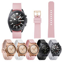 Pulseira de silicone para relógio samsung, pulseira para samsung galaxy watch 3 band 45mm 41mm active 2 46mm, strap watch gt, amazfit bip gts 2024 - compre barato