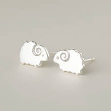 Real 100% 925 Sterling Silver sheep Stud Earrings for Women Girls Fashion sterling-silver-jewelry brincos brinco 2024 - buy cheap