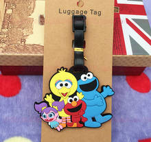 LISM Sesame Street Elmo Anime Travel Accessories Luggage Tag Suitcase ID Address Portable Tags Holder Baggage Labels New 2024 - buy cheap