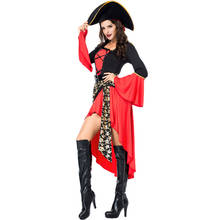 Umorden Halloween Costume for Women Cruel Caribbean Seas Captain Pirate Costumes Adult Fancy Cosplay Dress Hat Clothing Carnival 2024 - buy cheap