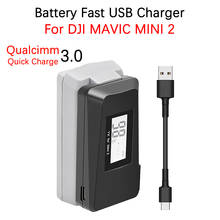 For DJI MAVIC MINI 2 Drone QC3.0 Battery Fast USB Charger With Digital Display LED Indicator Light TYPE-C Port Cable Accessories 2024 - buy cheap