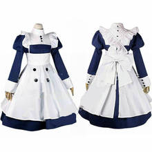 High Quallity Anime Black Butler Maid Mey Rin Maid Costume Woman Cosplay Costume Dress + Apron + Accessory 2024 - buy cheap
