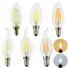 Regulable 2W 4W 6W Retro Vintage E14 llama vela incandescente bombilla LED Luz de Edison lámpara de bombillas de alta potencia de ahorro de energía 2024 - compra barato