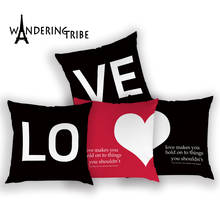 Подарок на день Святого Валентина, чехол для подушки с красными губами, декоративный чехол для подушки из полиэстера, чехлы для подушки, чехлы для дивана, подушки для автомобиля Kissen 2024 - купить недорого