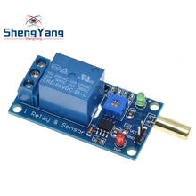 Módulo de relé de Sensor de ángulo inclinado de 5V, 1 canal de salida, interruptor de bola SW520D dorado, módulo de sensor de inclinación para arduino 2024 - compra barato
