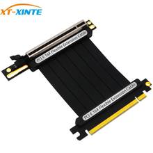 XT-XINTE PCIe 3,0x16 PCI Express Riser Extender кабель гибкий высокоскоростной 90 градусов GUP Riser кабель с светодиодный видеокартой 2024 - купить недорого