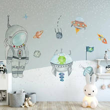 Papel tapiz Mural personalizado 3D pintado a mano, universo espacial, Fondo para habitación De niños, Mural De pared, Papel De pared Infantil 3D 2024 - compra barato