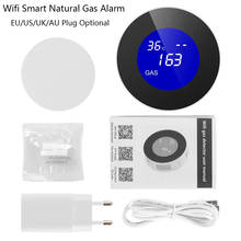 Wifi detector de gás natural propano vazamento de gás avisar metano monitor inteligente tuya controle voz som luz sensor de gás natural alarme 2024 - compre barato