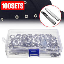 100pcs Metal Eyelets Set 10mm Metal Grommets Rings Kit With Mounting Punch Rods For DIY Leather Craft Clothing Sewing Supplies 2024 - buy cheap