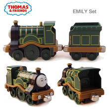 Thomas And Friends Magnetic Train 1: 43 Metal Alloy Model Boys Toys Vehicles Beautiful Locomotive Emily And Carriage Kids Toy 2024 - buy cheap