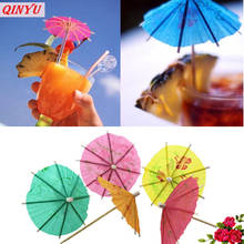 50/100pcs Cocktail Drinks Decorative Umbrella Shaped Bamboo Stick Form Snack Cakes Fruit umbrella-shaped Party Decoration 5z 2024 - buy cheap