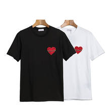 Модная универсальная простая и красивая футболка с принтом в форме сердца с изображением пальмовых ангелов 2024 - купить недорого
