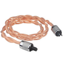 Cable de alimentación de cobre de cristal único de 5NOCC, amplificador de alta corriente, decodificador, Cables de Audio 2024 - compra barato