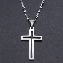 Cross Stainless Steel Charm Necklace for Women Dropshipping Fashion Jewelry Necklaces Dainty Steel Necklaces Wholesale 2024 - buy cheap