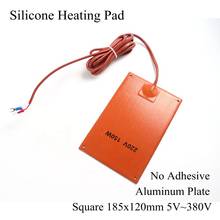 185mmx120mm 12V 24V 220V Silicone Heating Pad Electric Silicone Rubber Heat Mat Heated Bed Plate Flexible Waterproof 3D Printer 2024 - buy cheap