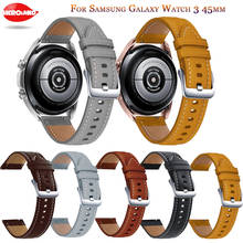 Correa de cuero genuino para Xiaomi Amazfit Stratos 2, pulsera de negocios de 22mm para Samsung Galaxy Watch 3, correa de reloj de 45mm 2024 - compra barato