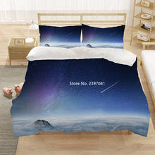 2-3 Pieces of The Vast Starry Sky Ocean Picture Bedding Set Cute Cartoon 2-3 Pieces of Bed Cover Pillowcase Queen Full Size 2024 - buy cheap