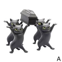 Creative Funny Cat Carrying Coffin Model Dancing Pallbearers Action Figure Toys Kawaii Room Decoration Gifts For Chidren Toys 2024 - buy cheap