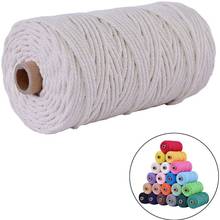 2mm 100% cotton macrame rope string home textile Beige Twisted twine macrame cord braided thread Crafts DIY wedding decoration 2024 - buy cheap