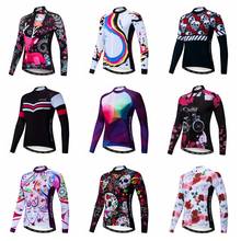 Weimostar-Jersey de Ciclismo de manga larga para mujer, ropa de equipo profesional, chaqueta de ciclismo de carretera, Top para primavera y otoño 2024 - compra barato